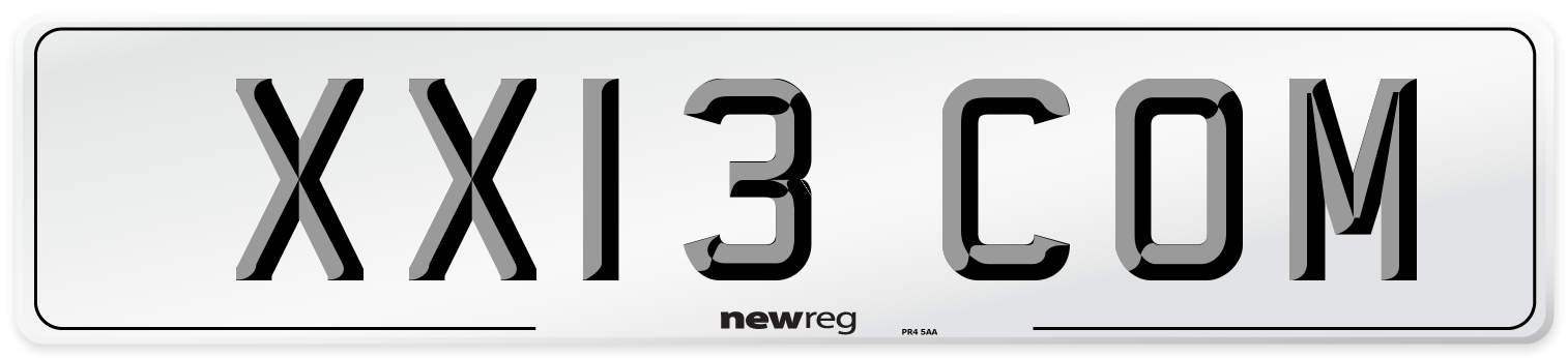 XX13 COM Number Plate from New Reg